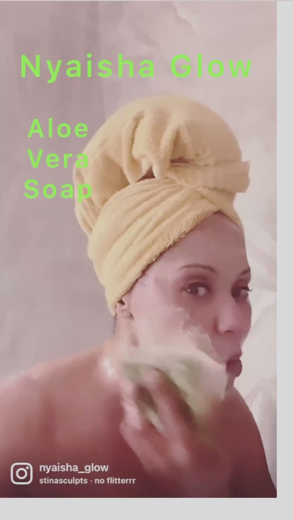 NYAISHA GLOW 8 0Z FACE & BODY CORRECTION CREAM &  ALOE SOAP